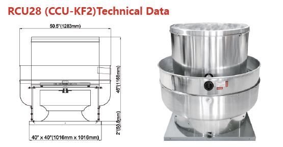 upblast roof exhaust fan size 24 inch