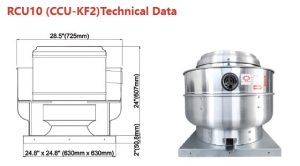 Upblast Roof Exhaust Fan 10 inch 2 مروحة ابلاست فان مقاس 10