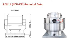Upblast Roof Exhaust Fan 14 inch 2 مروحة ابلاست فان مقاس 14